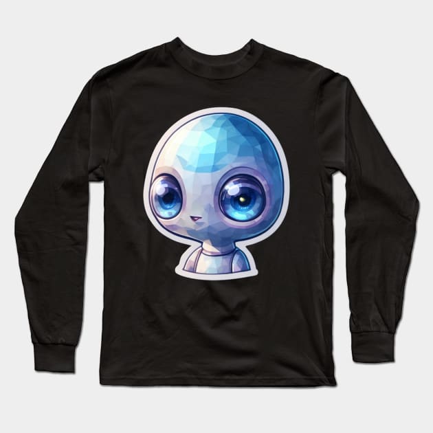 Cute Kawaii Alien II Long Sleeve T-Shirt by jeanmbart